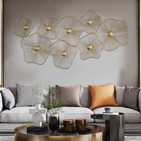 Gold Floral Metal Wall Art For Wall Decor – thedecorvilla