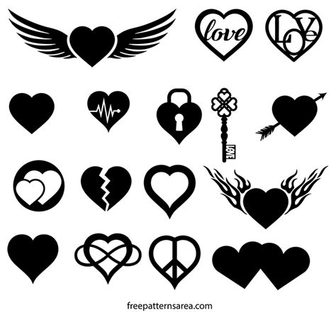 16 Free Heart-Love Symbol Vectors for Valentine's Day Projects | Love symbols, Unique infinity ...