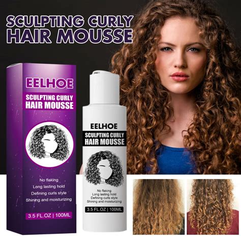 【Hot Sale】Eelhoe Sculpting Curly Hair Mousse Styling Mousse Curl Mousse Curly Hair Products Curl ...