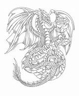 Complex Dragon Coloring Pages sketch template