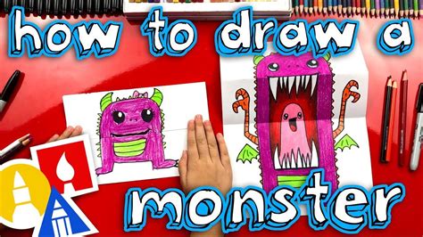 How To Draw A Scary Cute Monster With Folding | Art for kids hub, Art for kids, Monster drawing ...