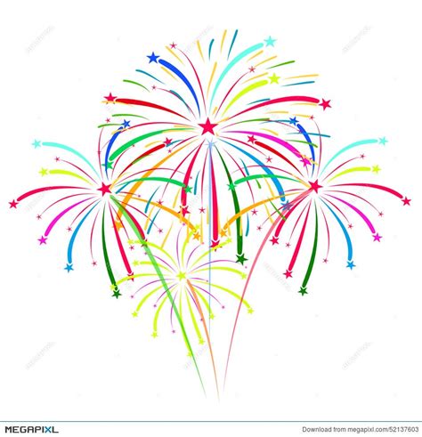 Fireworks White Background Clipart