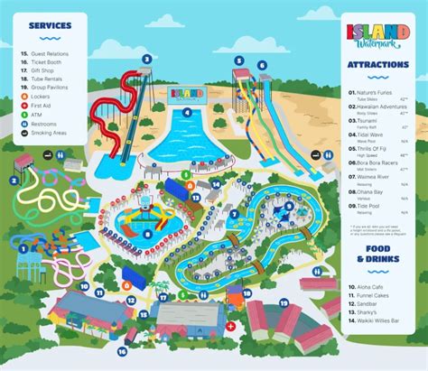 Island Waterpark Map (2024 - 2022) | ThemeParkBrochures.net