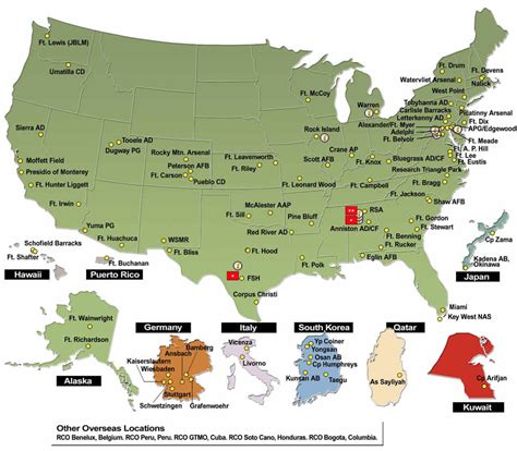 Map Of Us Military Bases In Italy map of us army installations active army bases new map us ...