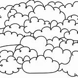 Coloring Page Black And White Clouds · Creative Fabrica sketch template