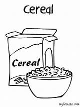 Cereal Bowl Coloring Page Sketch sketch template