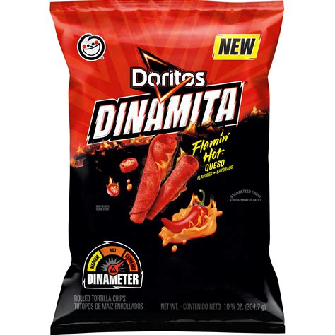 Doritos Dinamita Flamin' Hot Queso Flavored Rolled Tortilla Chips, 10 ...