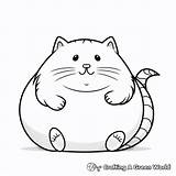 Cute Fat Cat Coloring Pages  Free & Printable sketch template