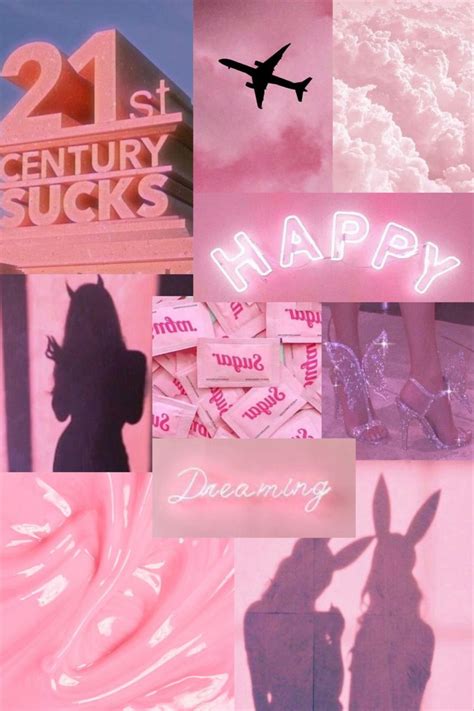 💕aesthetic pink collage💕 #pink #pinkaesthetic #collage #wallpaper | Bad ...