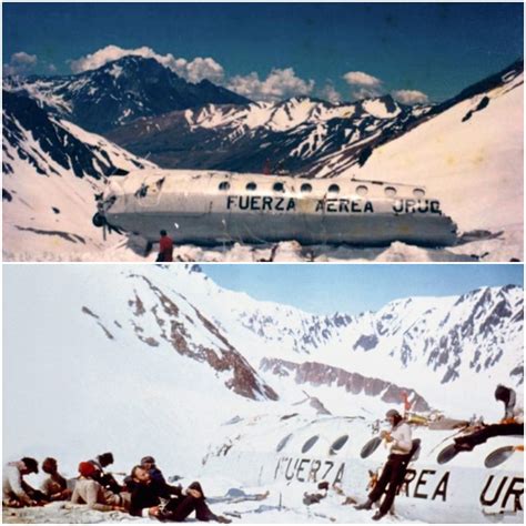 Uruguayan Flight 571 crashed high in the Andes Mountains on 13th October, 1972. The crash-site ...