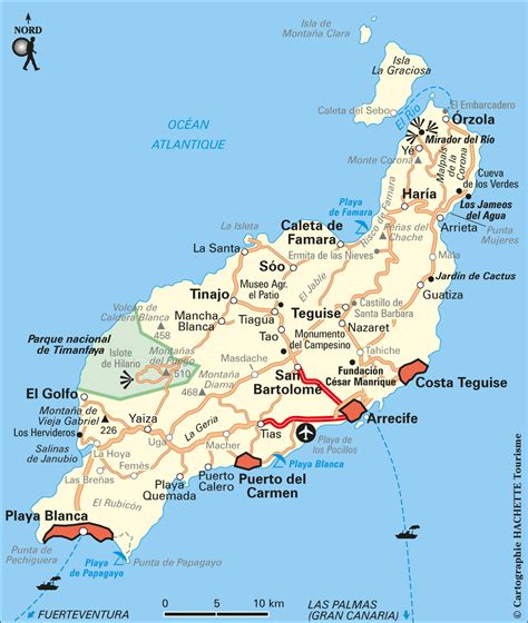 Detailed Map Of Lanzarote