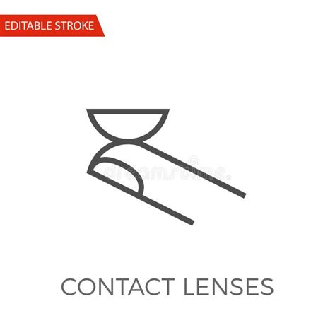 Contact Lenses Vector Icon stock vector. Illustration of flat - 98736570