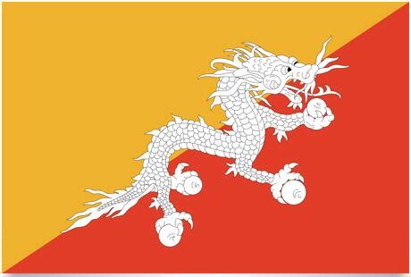 Bhutan Flag and Meaning – Countryaah.com