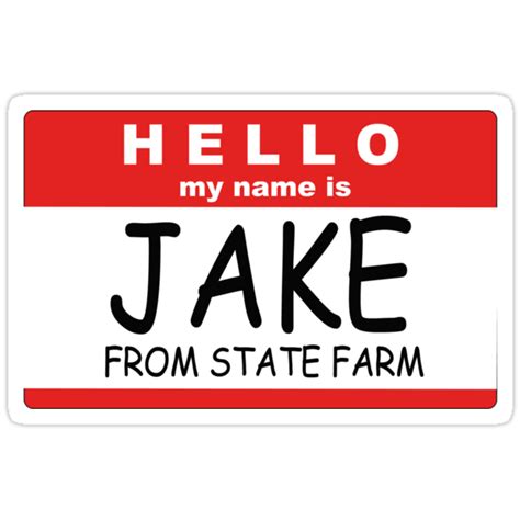"Jake from State Farm" Stickers by Call-me-dickie | Redbubble