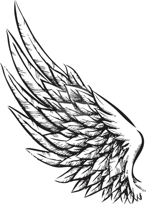 Simple Angel Wings Drawing | Free download on ClipArtMag