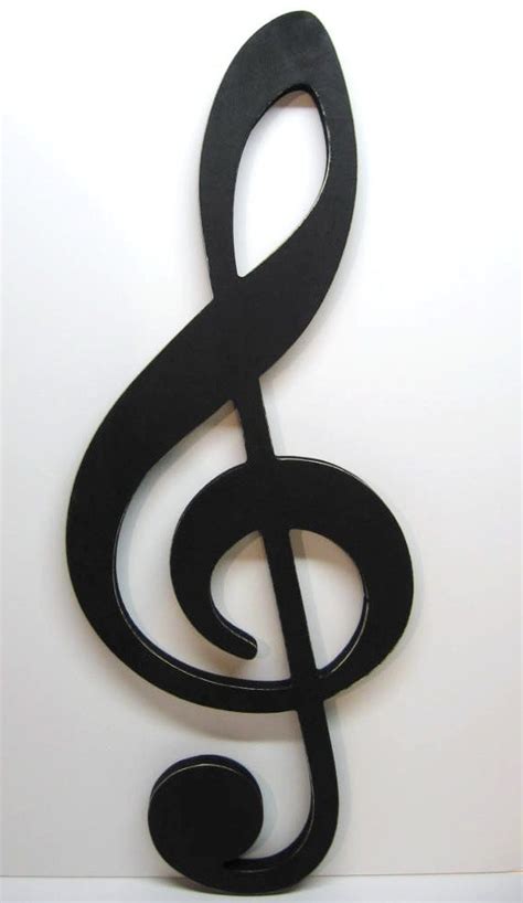 Large TREBLE CLEF Sign Big Bold Graphic Statement Musical