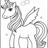 Magical Unicorn Coloring Pages · Creative Fabrica sketch template