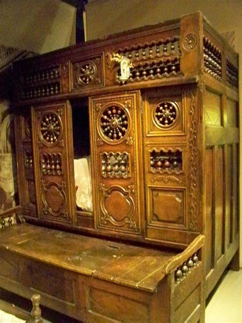 Wooden Enclosed Bed: Bed chambers in the gothic period were originally ...