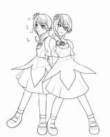 Twins  Lineart By Javisa On DeviantArt sketch template