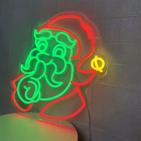 Santa Claus Neon Sign | Christmas Neon Sign, holiday neon light ...