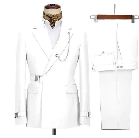 2 Pieces Men's Business Suits Regular Fit Notch Lapel Prom Tuxedos For ...