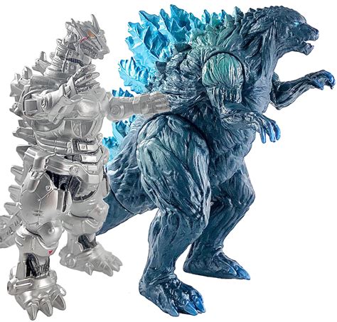 Buy TwCare Set of 2 Mecha Godzilla Earth MechaGodzilla Kiryu Toys, Kaiju Universe Action Figures ...