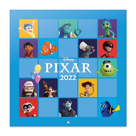 Buy Official Disney Pixar 2022 Wall , 2022 , 12" x 12" Square Wall 2022, Family 2022, Disney ...