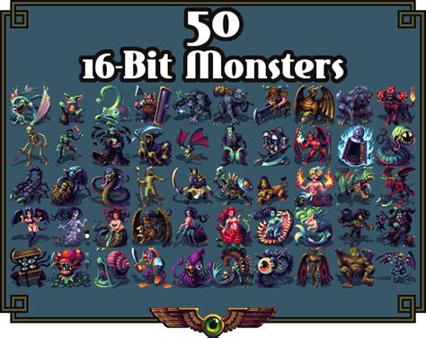 Pixel 50 16-Bit Designer Fantasy Monsters by Thomas Feichtmeir "Cyangmou"