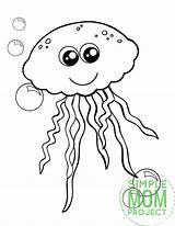 Free Printable Jellyfish Coloring Page  Fish coloring sketch template
