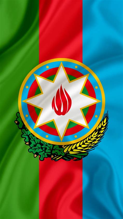 4K HD Azərbaycan gerbi divar kağızı. National emblem of Azerbaijan ...