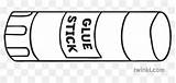 Glue Stick Coloring Page sketch template