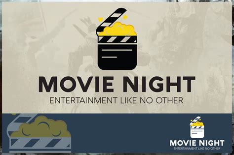 Movie Night - Logo By CD | TheHungryJPEG