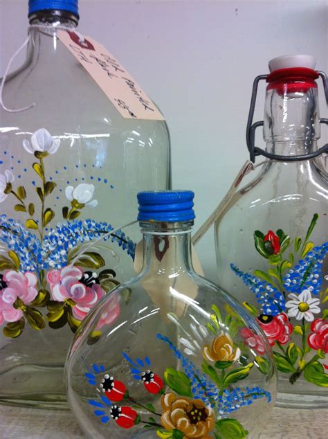 Summer Cottage Antiques | Hand painted bottles, Glass bottle crafts, Painted wine bottles