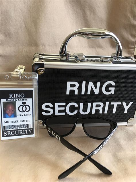 RING SECURITY SET - INCLUDES RING SECURITY CASE, RING SECURITY BADGE AND SUNGLASSES (3 piece Set ...