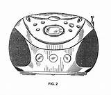 Stereo Cd Player Jukebox Phonograph Record Sketch Coloring Page sketch template