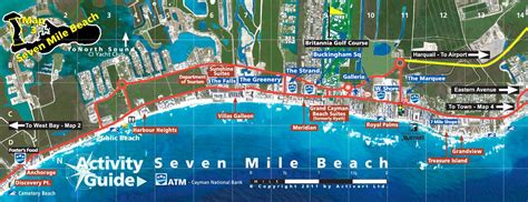 Map of Seven Mile Beach, Grand Cayman Seven Mile Beach Maps | Grand cayman, Grand cayman island ...