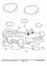 Alligator Coloring Page Free Sheets Pages To Print  sketch template