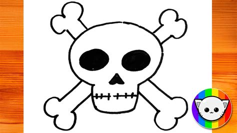 How to Draw a Pirate Skull Kawaii - YouTube