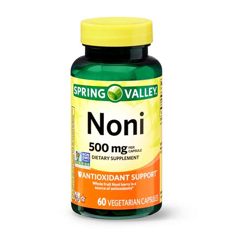 Spring Valley Noni Vegetarian Capsules, 500 mg, 60 Count - Walmart.com ...