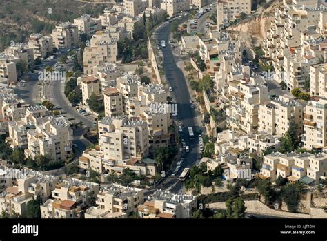 Aerial view of Jewish neighborhood in West Jerusalem Israel Stock Photo ...