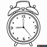 Alarm Clock Coloring Page  Easy Drawing Guides sketch template