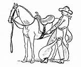 Western Saddled Up Horse Coloring Pages & Book For Kids sketch template
