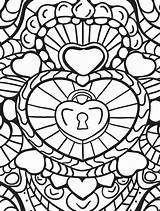 Abstract Heart Coloring Pages sketch template