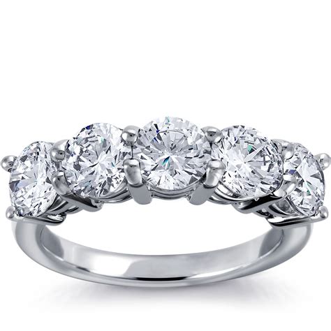 Classic Five-Stone Diamond Ring in Platinum | Blue Nile