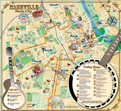 Sightseeing Nashville Tourist Map - Best Tourist Places in the World