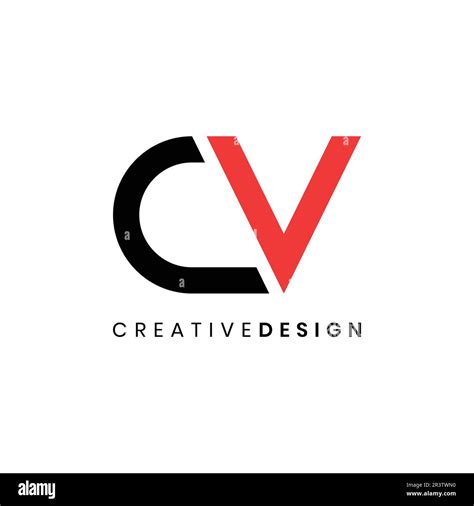 Creative modern elegant letter CV logo design vector Stock Vector Image & Art - Alamy