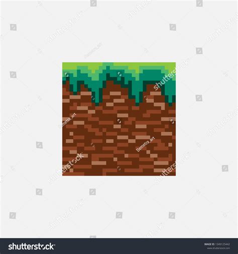 Pixel Art Grass Texture Game Platforms: vetor stock (livre de direitos ...