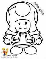 Toad Super Mario Coloring Pages sketch template