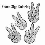 Peace Sign Coloring Pages Zentangle Mandalameditation  sketch template