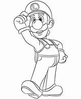 Print Luigi coloring Page sketch template